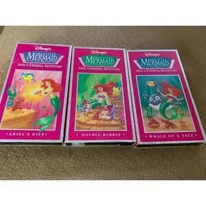 The Little Mermaid Under‎ The Sea Adventures Vhs Lot Of 3 Rare Disney Princess