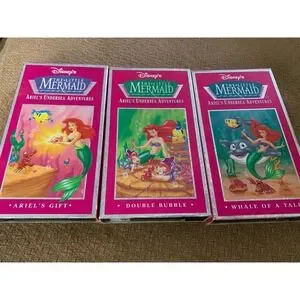 The Little Mermaid Under‎ The Sea Adventures Vhs Lot Of 3 Rare Disney Princess