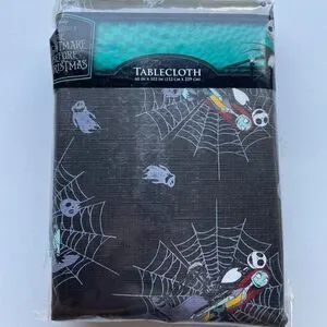 The Nightmare Before Christmas Jack and Sally on Webs Tablecloth