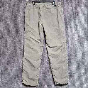 The North Face Hiking Pants Men Large Beige Cargo Pocket Zip Ankle Trail Utility