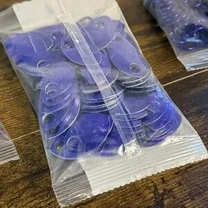 The Ring Lord Dragon Scales (100pcs) & Anodized 12ga 1/2" Rings (400pcs) PURPLE