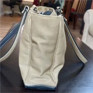 The Sak Cream And Black Shoulder Tote Bag