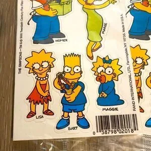 The Simpsons Vintage Stickers Nostalgia 90s USA Real Vintage Cartoon Stickers
