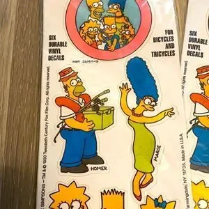 The Simpsons Vintage Stickers Nostalgia 90s USA Real Vintage Cartoon Stickers