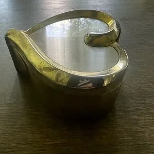 THINGS REMEMBERED Heart Shaped Jewelry Box Trinket Silverplate