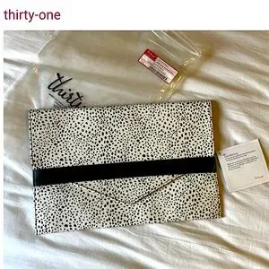 Thirty-One Dainty Black & White Speckled Laptop/Tablet Sleeve Case