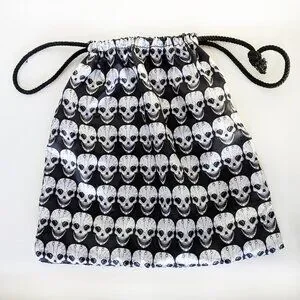Thomas Wylde Skull Printed Dust Bag 11" (H) x 11.5" (W)