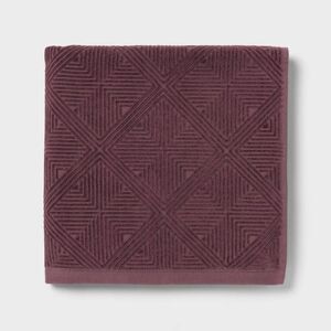 Threshold - 2pc Luxe Lattice Bath Towel Mauve - Threshold Mauve