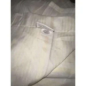 Threshold Shower Curtain W/ Standard Top ~ Tan & White Variegated Stripe New