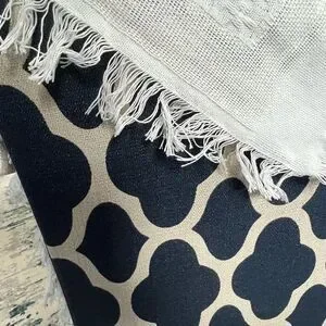 Throw Blanket In Off White Tassels Decor NWOT