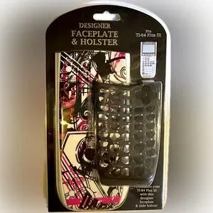 TI-84 PLUS SE DESIGNER FACEPLATE AND HOLSTER PINK BLACK #21095 CALCULATOR COVER