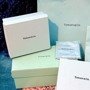 Tiffany & Co. 10pc Boxes & Bags Bundle Including 1 Sunglasses Box + Wipe Cloth