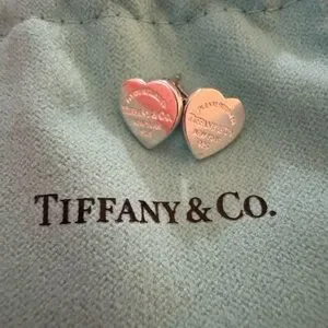 Tiffany & Co. Sterling Silver Heart Studs