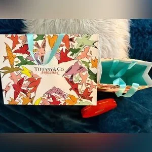 Tiffany & Co. X Andy Warhol 2 Gift Bag Sz XL & M And HUGE Ribbon Roll BUNDLE