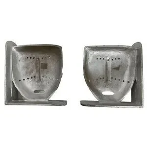 Tiki Mask Inspired Cast Iron Metal Bookends