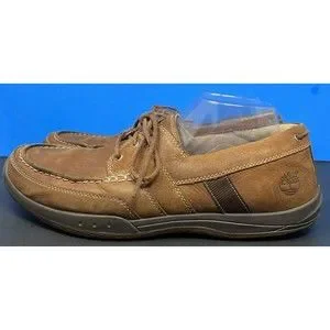 Timberland Earthkeepers Cupsole 3 Eye Brown Leather Men's 11.5 Boat Shoes 72565