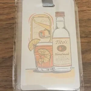 Tito's Vodka Metal Luggage Tag With Black Strap New Sealed