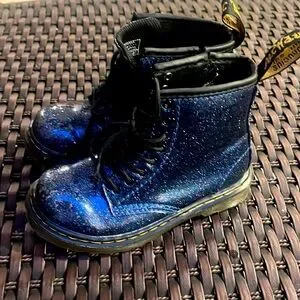 Toddler Size 9 Dr Martens 1460 Glitter Cosmo Boot-excellent Condition