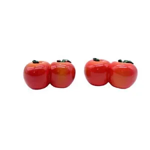 Tomato Cabinet Drawer Knobs Novelty Fruit Food Red Figural Vintage Lot 3