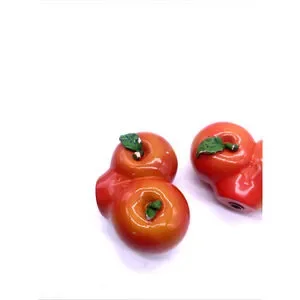 Tomato Cabinet Drawer Knobs Novelty Fruit Food Red Figural Vintage Lot 3