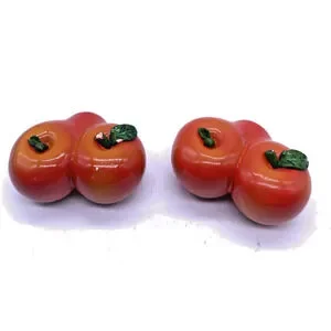 Tomato Cabinet Drawer Knobs Novelty Fruit Food Red Figural Vintage Lot 3