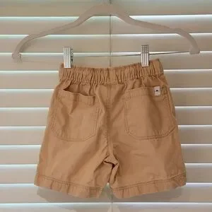Tommy Bahama Drawstring Cotton Shorts Boys Size XS 4 Khaki Tan Elastic Waist