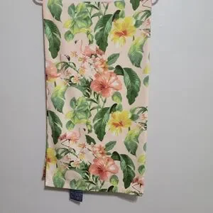 Tommy Bahama Hibiscus Grove Bath Towel Floral Flamingo 28" X 56"
