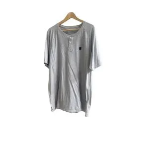 Tommy Hilfiger Men’s Grey Tee Logo Size XL 100% Cotton Crew Neck Button Top Tommy Hilfiger Men’s Grey Tee Logo Size XL 100% Cotton Crew Neck Button Top