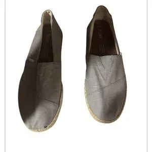 Toms Gray Espadrilles Men’s Size 8.5 Or Women’s 10