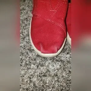 TOMS Kids Red Canvas Shoes