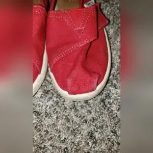 TOMS Kids Red Canvas Shoes
