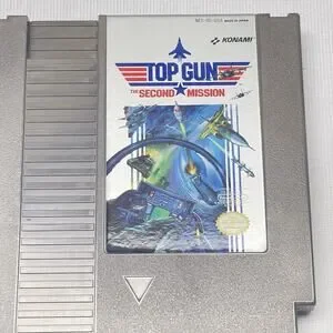 Top Gun The Second Mission NES Gaming Cartridge W/ Manual Vintage Authentic