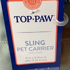 Top Paw On The Go Sling Pet Carrier For Small Pets Green