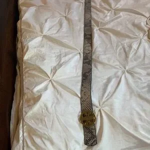 Tory Burch Tan/Black Snakeprint Reversible Leather Belt sz M Tory Burch Tan/Black Snakeprint Reversible Leather Belt sz M