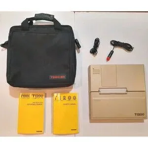 Toshiba T1200 Laptop Untested Powers On Bag Manual Car Adapter Parts Repair