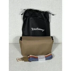 Totesawy Tan Mini Diaper Bag With Changing Pad Shoulder Strap NIB