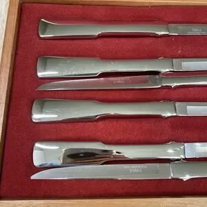 Towle Stainless USA Steel Steak Knives Set Of 6 In Wooden Case