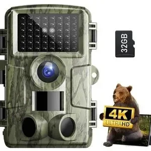 Trail Camera: With Night Vision 4K 48MP 130°Wide-Angle Game Camera NIB