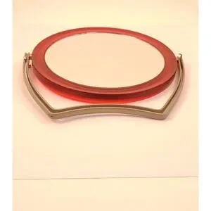 Travel Vanity Mirror Swivel Style Red Plastic Cover