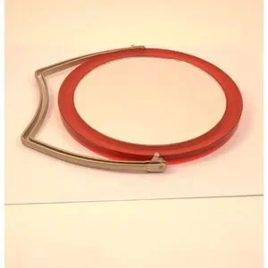 Travel Vanity Mirror Swivel Style Red Plastic Cover
