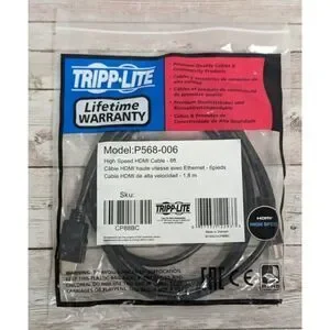 TRIPP LITE High-Speed HDMI Cable - 6ft - Model: P568-006 Black