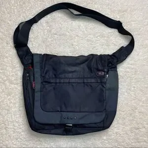 TUMI Black/Gray Nylon Messenger Bag