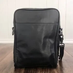 Tumi VTG Leather Crossbody Bag Shoulder Bag Travel Mens Black * No Long Strap *