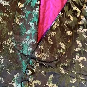 Tux Vest - Green Leaves - Adjustable T neck & waist