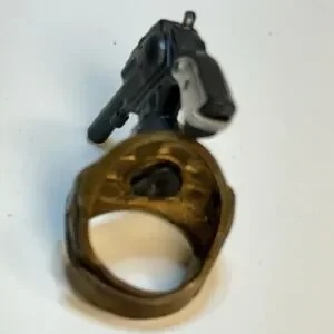 Two Kix Cereal Lone Ranger Premium Rings Atom Bomb No Cap 1946 Six Shooter 1947