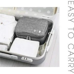Two-Layer Multipurpose Wateproot Electronics Accessories Bag Travel Organizer