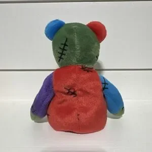 TY Beanie Baby - FRANKENTEDDY Bear (Red & Purple Feet) (8.5 Inch)