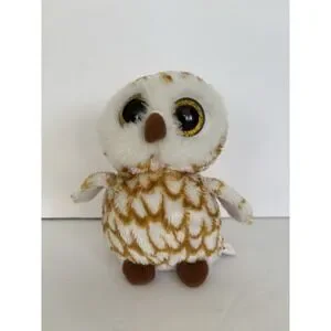 Ty Beanie Boos 6" Swoops the Brown and White Owl Glitter Eyes
