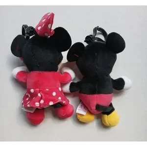 TY Disney Beanie‎ Baby Clips - SET OF 2 [MICKEY & MINNIE MOUSE] (Key Clips)