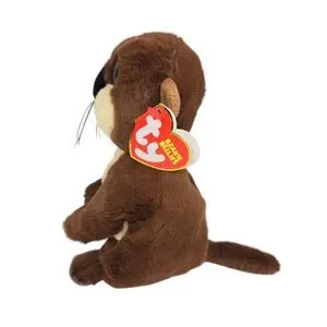 TY Plush Beanie Bellies Mitch River Otter Brown Stuffed Animal 2022 6"